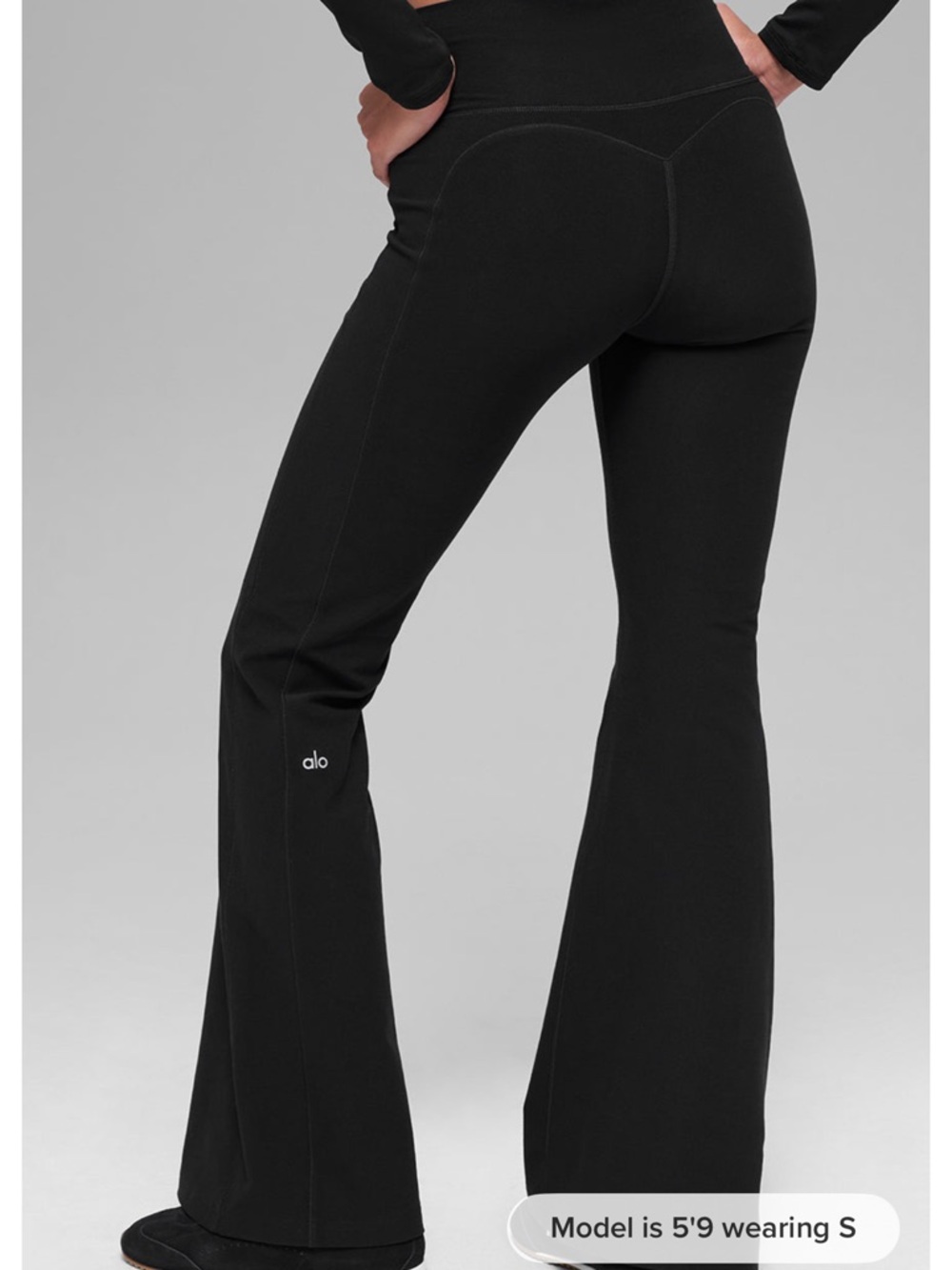 Alo Yoga Alosoft Intuition High-Waist Bootcut - Black - Picture 9 of 9